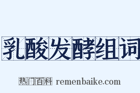 乳酸发酵组词是什么意思的图片